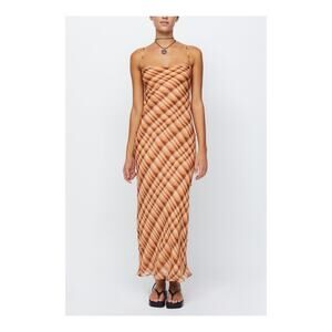 Bec + Bridge 'Soleil' Golden Slip Scooped Back Maxi Dress Size 2